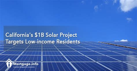 Californias 1b Solar Project Targets Low Income Residents