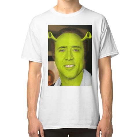Nicolas Cage Als Shrek T Shirt Fruugo De