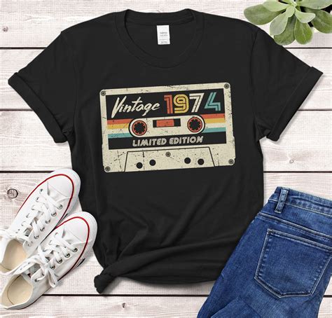 Vintage 1974 Retro Cassette T Shirt Made In 1974 46th Birthday Etsy