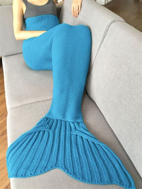 32 Off 2020 High Quality Solid Color Knitted Mermaid Tail Design
