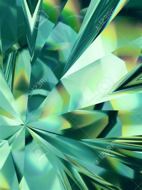 Free Download 3d Abstract Emerald Green Crystal Background Faceted