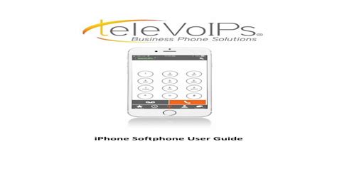 Iphone Softphone User Guide Televoips Pdf Document