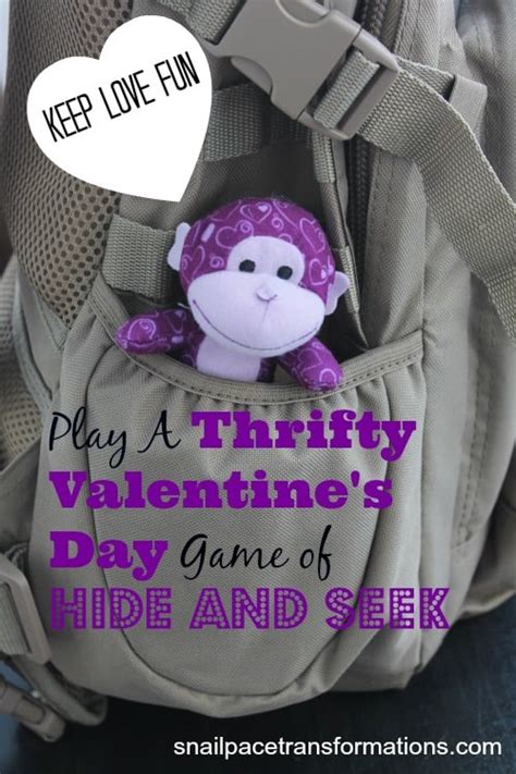 Play A Thrifty Valentines Day Game Of Hide And Seek Snail Pace Transformations