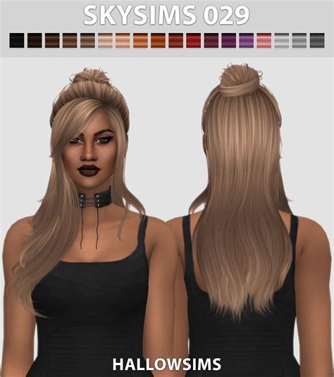 Sims 4 Hairs Hallow Sims Skysims 029 Hair Retextured Sims Hair