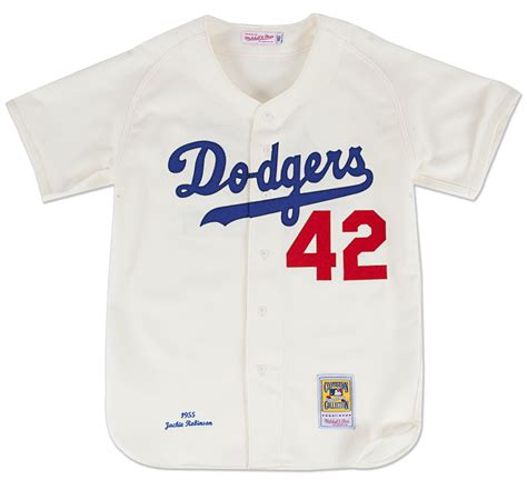Jackie Robinson Brooklyn Dodgers Mitchell And Ness Authentic 1955 Home Jersey