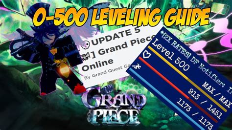 Gpo Fastest 0 500 Leveling Guide Youtube