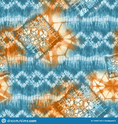 Abstract Batik Tie Dye Textile Pattern Illustration Stock