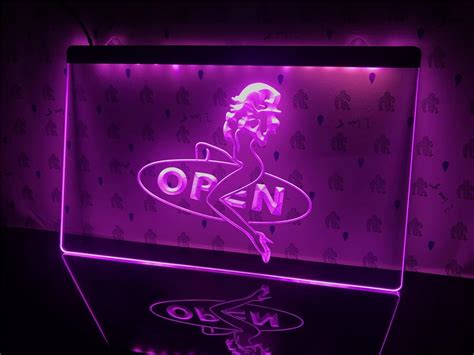 Open Sexy Sex Girls Pub Bar Club Led Neon Light Sign I033 Plaques And Signs Aliexpress