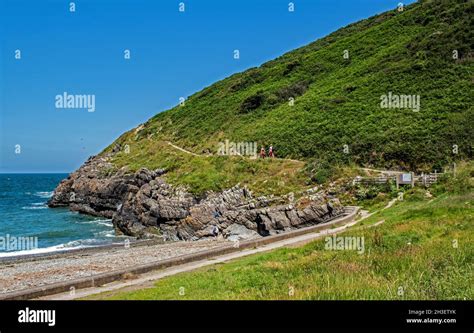 Coastal Footpath At Cwmtydu Beach Walesuk Stock Photo Alamy