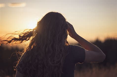 Edit Free Photo Of Sunsetgirlwomanbrunettelong Hair