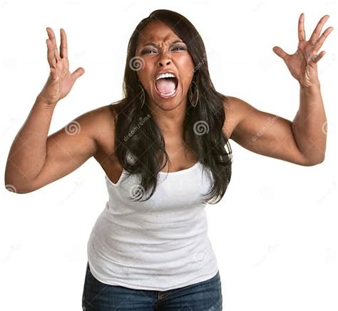 Screaming Black Woman Stock Image Image Of Expression 26130301