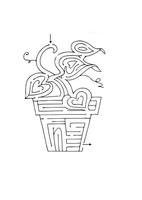 Coloring Page Plant Maze Free Printable Coloring Pages Img 12513