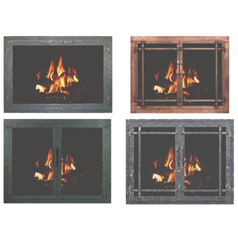 Stoll Craftsman Collection Aged Iron Fireplace Doors Fireplace