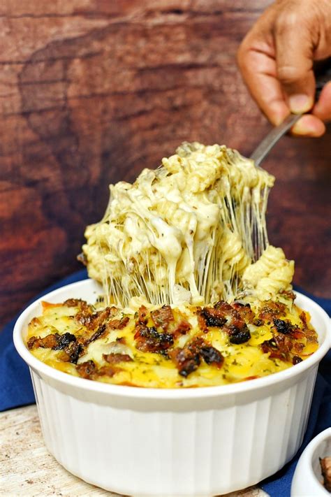 Now bake it for about 20 to 25 minutes, until the cheese is melted, bubbly, and golden. Brisket Mac and Cheese | Recipe | Barbecue side dishes, Brisket side dishes, Mac and cheese
