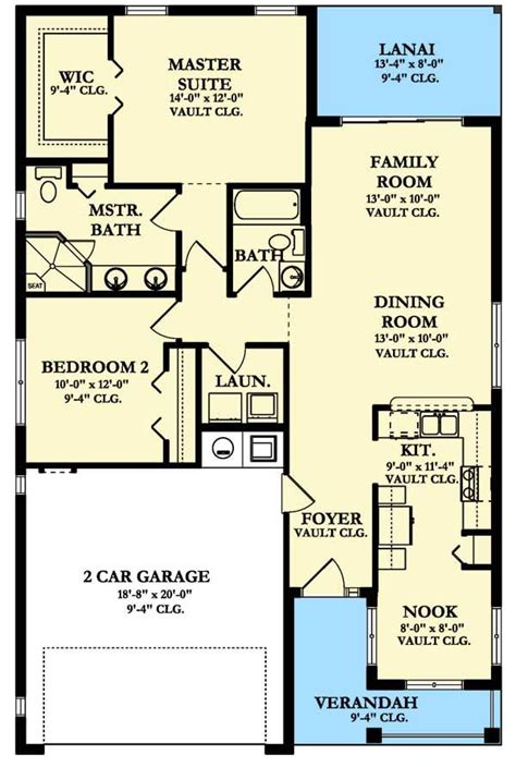 2 Bedroom Cottage Style House Plans