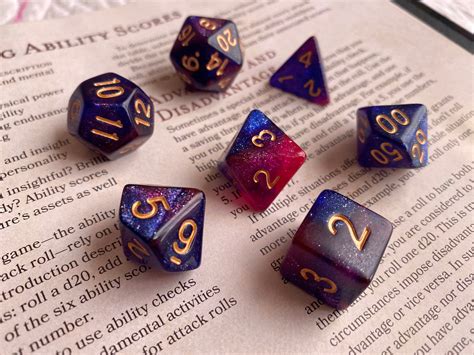 Wish Dnd Dice Set For Dungeons And Dragons Rpg Ttrpg D20 Polyhedral