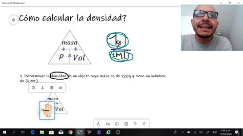 ¿cómo Calcular La Densidad Triangulo De La Densidad Ejemplo 1 Youtube