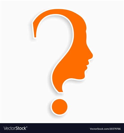 Human Face With Question Mark Royalty Free Vector Image