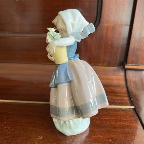 LladrÓ 5223 Spring Is Here Girl With Flowers Figurine Etsy