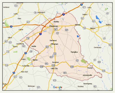 Area Map Greater Florence Chamber Of Commerce