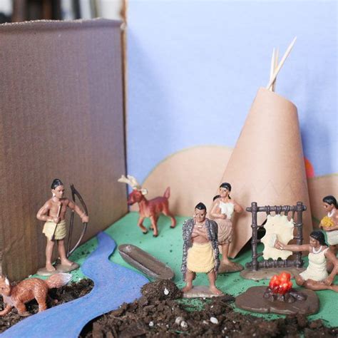 How To Create An Indian Tribe Diorama School Counseling Pinterest