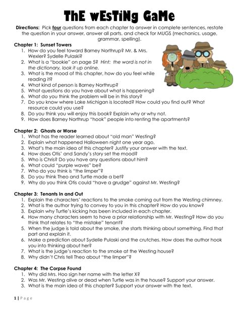 The Westing Game Book Summary We All Must Play The Westing Game