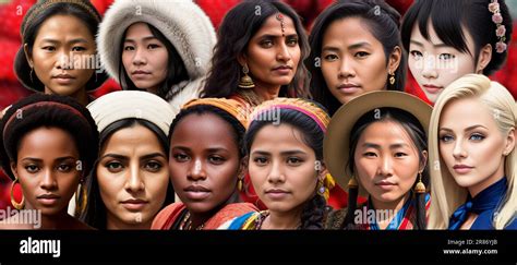 Concepto De Inclusión E Igualdad Mujeres De Diversas Etnias Para Resaltar La Belleza De La