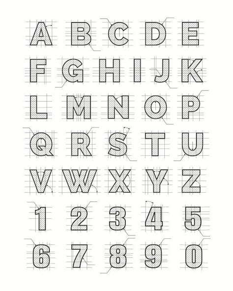 Drafting Paper Alphabet By Vectortatu On Creativemarket Letter