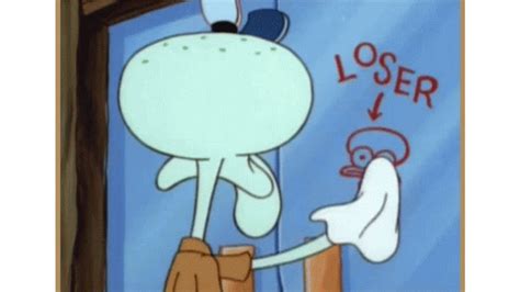 Squidward Cleaning Loser Window Graffiti Know Your Meme
