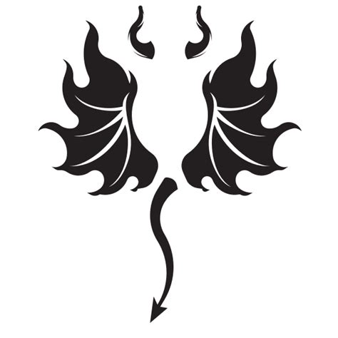 Devil Tail And Wings Free Svg