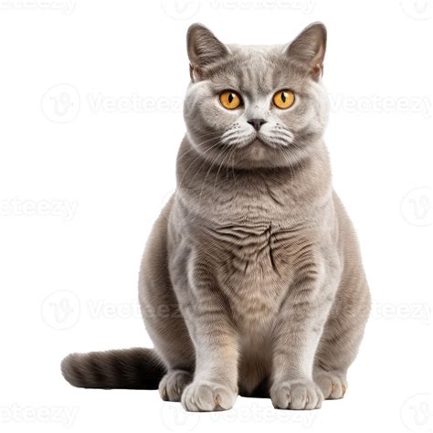British Shorthair Isolated On Transparent Background Ai Generated