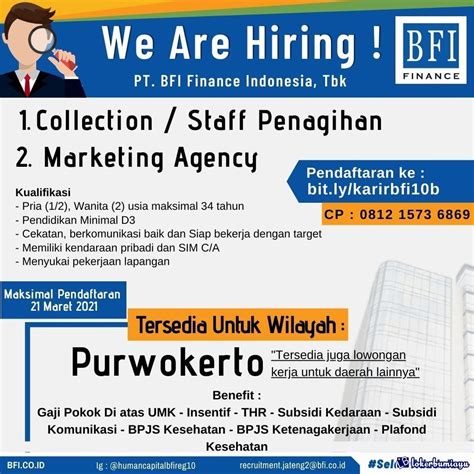 Maybe you would like to learn more about one of these? PT BFI Finance Indonesia Cabang Purwokerto