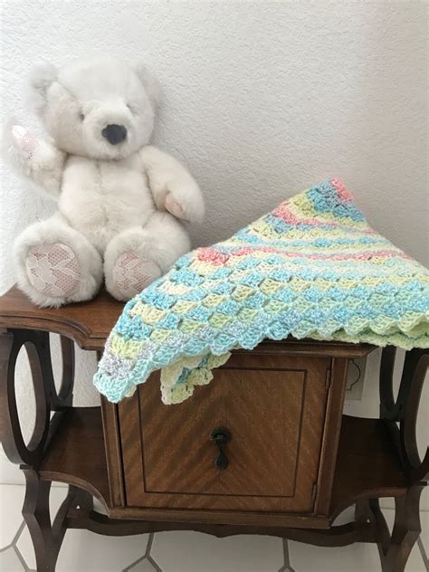 Colorful Gender Neutral Crochet Baby Blanket 30x30 Soft Etsy