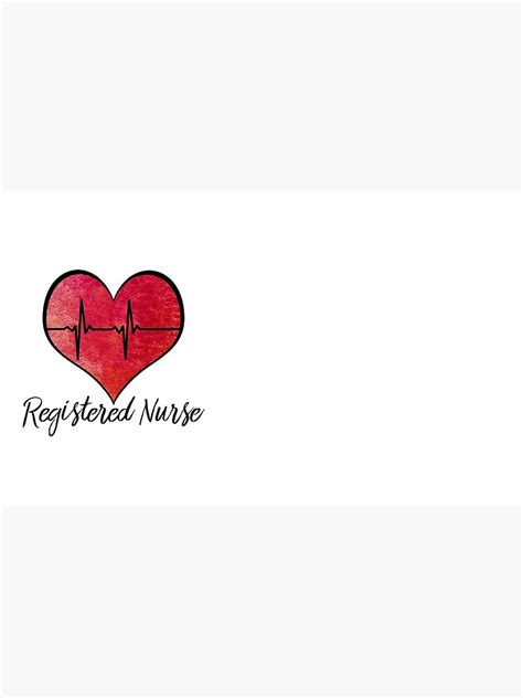 Registered Nurse Watercolor Ekg Heart Mug By Lucyfur85 Redbubble