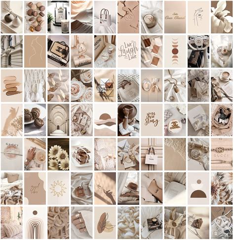 Buy Anerza Beige Wall Collage Kit Aesthetic Pictures Boho Room Decor