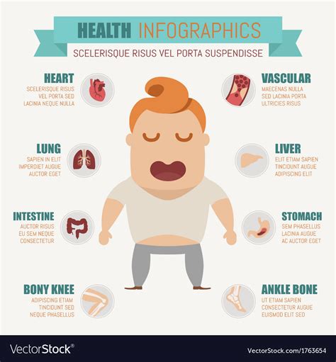 Health Infographics Royalty Free Vector Image Vectorstock