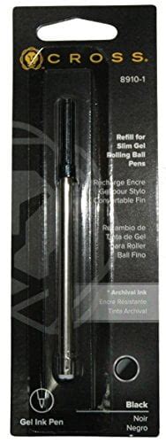 Cross Slim Gel Rolling Ball Refill Black 1 Per Card 8910 1 2 Packs