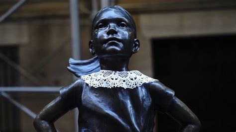 Fearless Girl Dressed As Tribute To Rbg Youtube