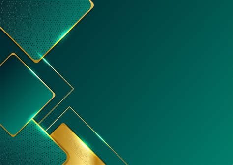 Premium Vector Modern Dark Green And Gold Abstract Background