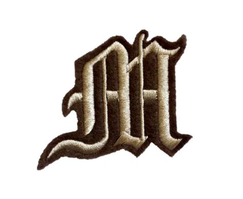 Custom Patch Embroidered 3 Old English Scroll Font Felt Iron On Letter