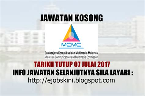 Malaysian communications and multimedia commission, mcmc) ialah badan penyeliaan industri komunikasi dan multimedia di malaysia. Jawatan Kosong Suruhanjaya Komunikasi Dan Multimedia ...