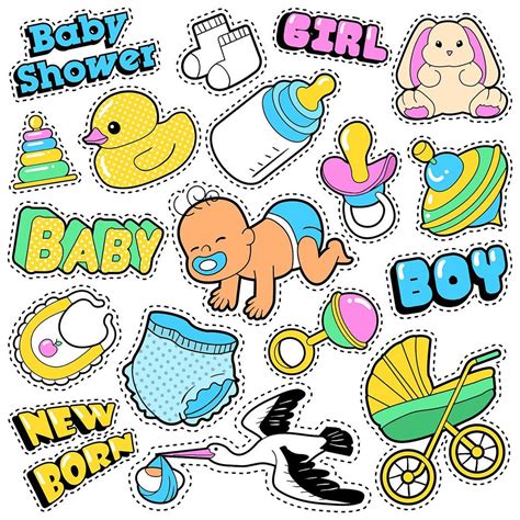 Скрапбукинг Dibujos Baby Shower Baby Shower Clipart Baby Stickers