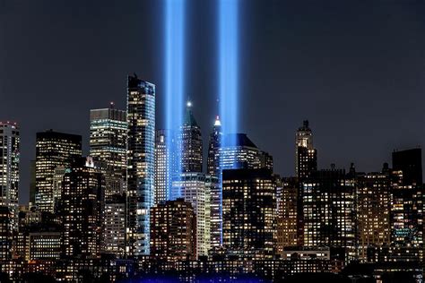 World Trade Center Tribute Lights Photograph By Bob Cuthbert