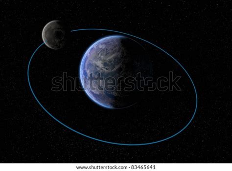 Moon Orbiting Earth Stock Illustration 83465641 Shutterstock