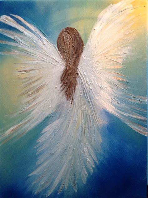 Angel On Canvas Oil Painting Angel Painting Angel Artwork Canvas Painting