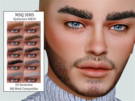 Sims Eyebrows NB By MSQSIMS Base Game Swatches All Ages Female Male HQ Mod