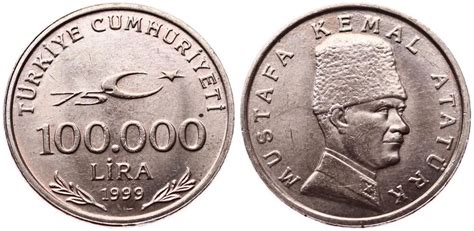 100 000 Lira 1999 Cumhuriyet