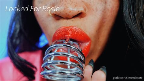 Locked Forever Ebony Femdom Goddess Rosie Reed Chastity Tease And