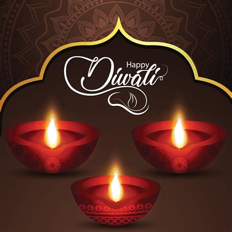 Diwali Festival Of Light Vector Illustration Of Diwali Diya 2260270