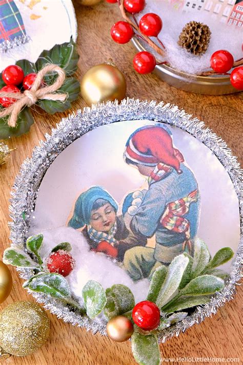 For christmas + for valentine's day + for easter + for autumn + project tutorials + what's new. DIY Vintage Christmas Ornaments | Hello Little Home